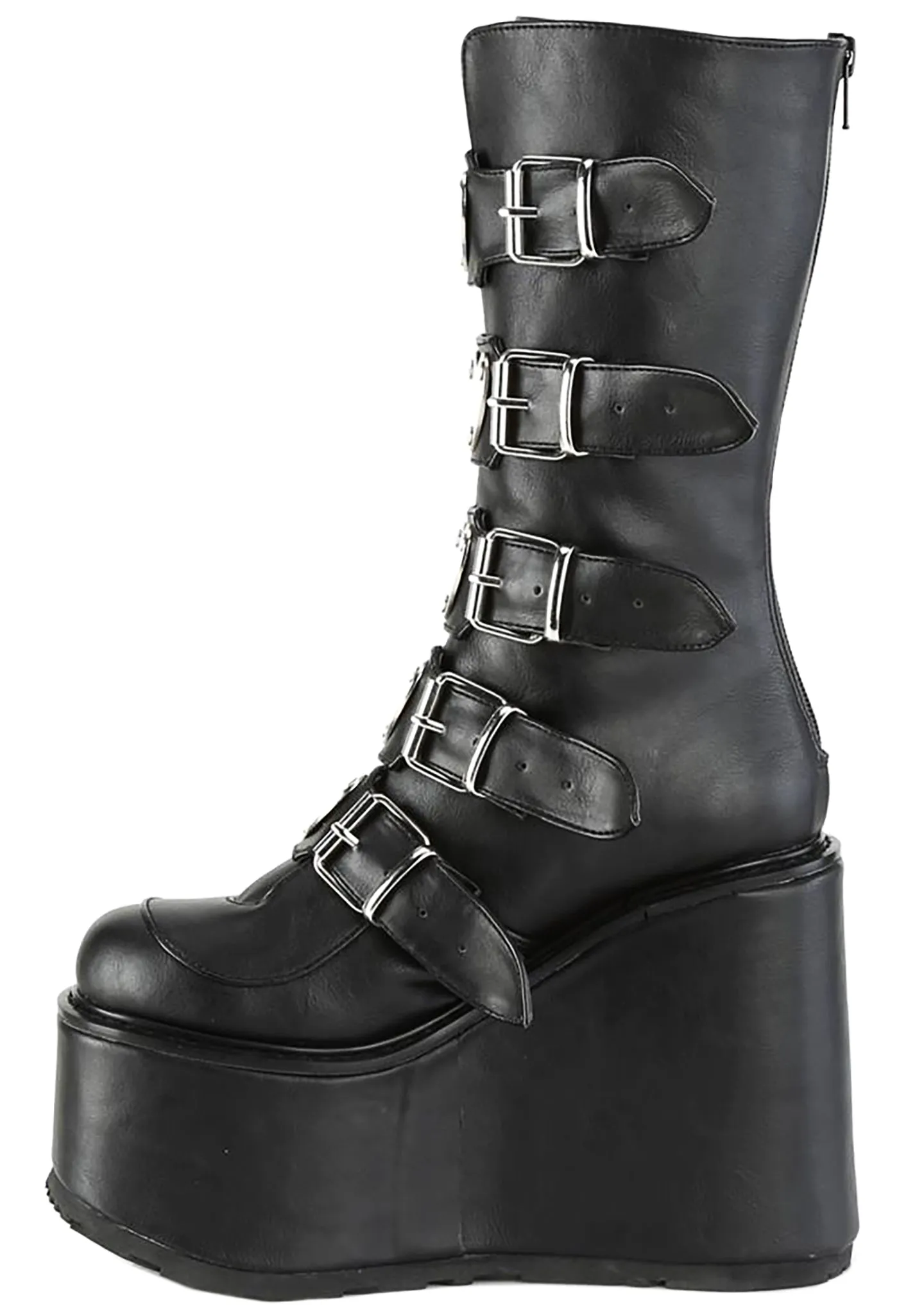 SWING 230 Black Heart Black Platform Boots