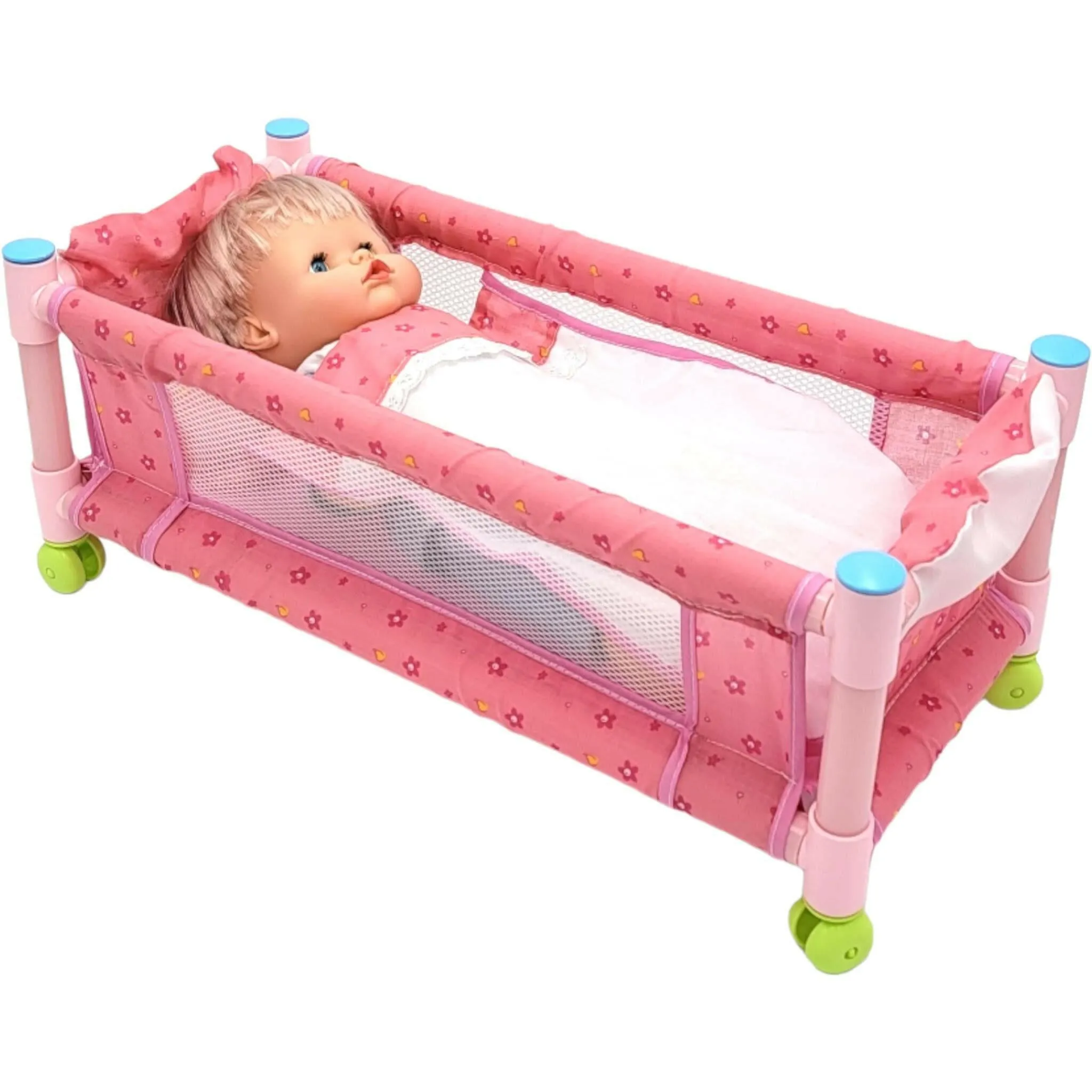 Talking Baby Doll Bed Child Set with Crib & Accessories 16 Inch Pack