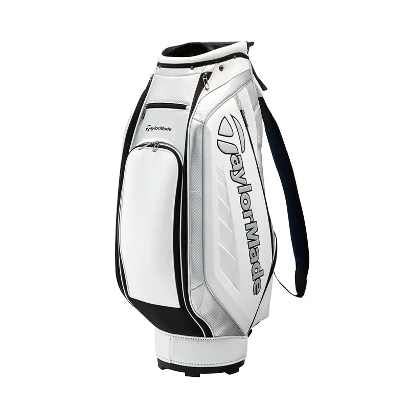 TAYLORMADE 9.5" Auth-Tech Cart Bag (White/Silver)