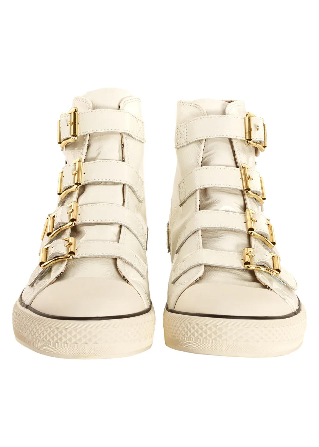 TEAM ROBIN HIGH TOP IN WHITE W/ CRYSTALS