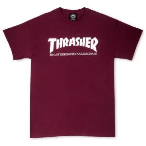 Thrasher Magazine Skate Mag T-Shirt Medium - Maroon/White