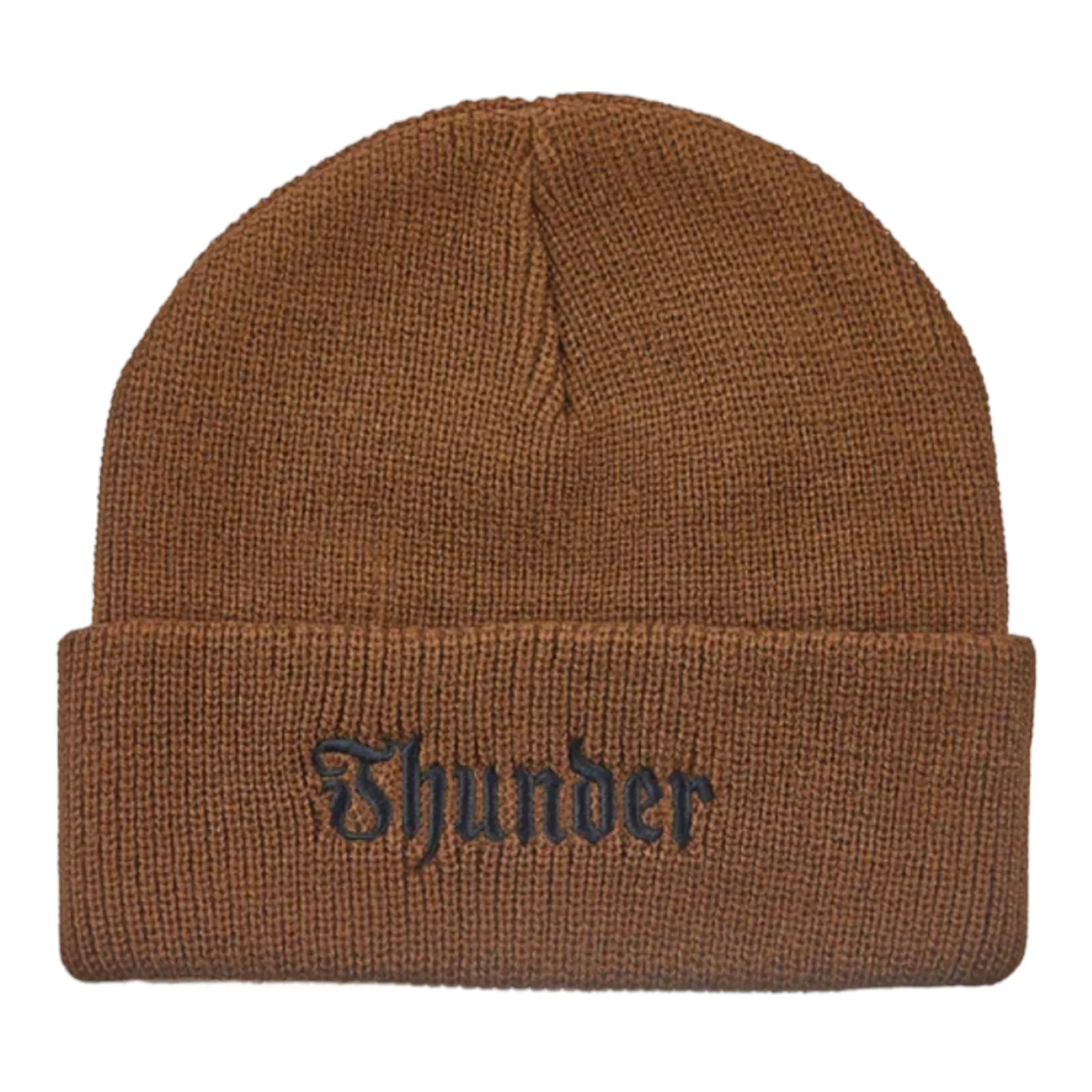 Thunder Script Beanie Brown/Black