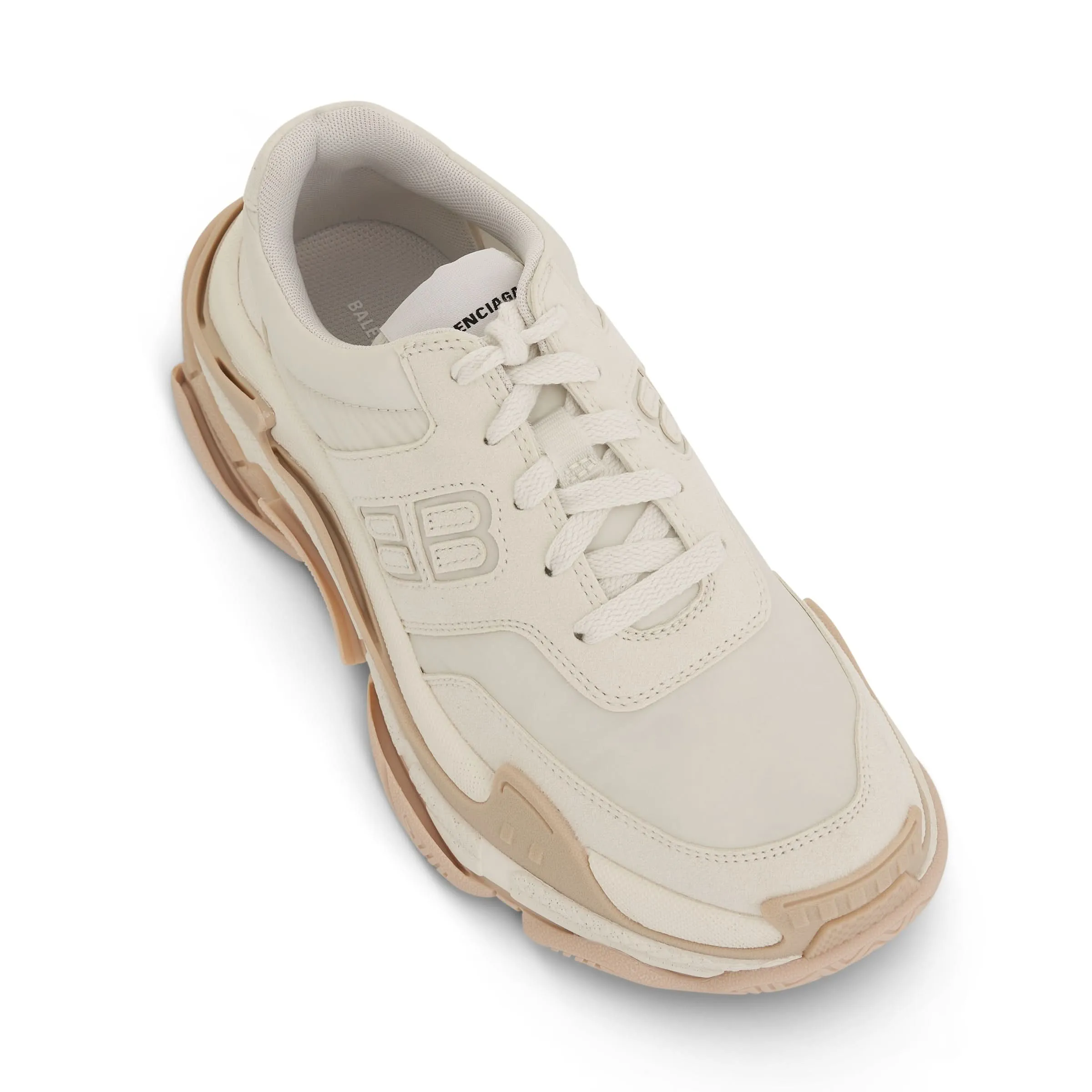 Triple S Sneaker in Eggshell/Sand Beige