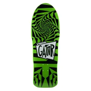 Vision 10.25"x 29.75" Gator II Black/Green Skateboard Deck