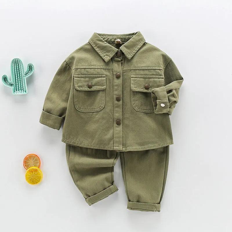 xiangtuibao  Baby Spring Suit Trendy Men's Children's Suit Spring and Autumn  New Sports Girl's Western Style Two-Piece Suit Korean Style