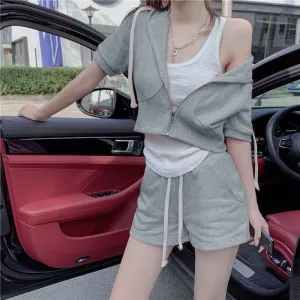 xiangtuibao Sports Shorts Women's Summer New Elastic High Waist Waist Small Casual Slimming plus Size A- line Wide-Leg Hot Pants Ins